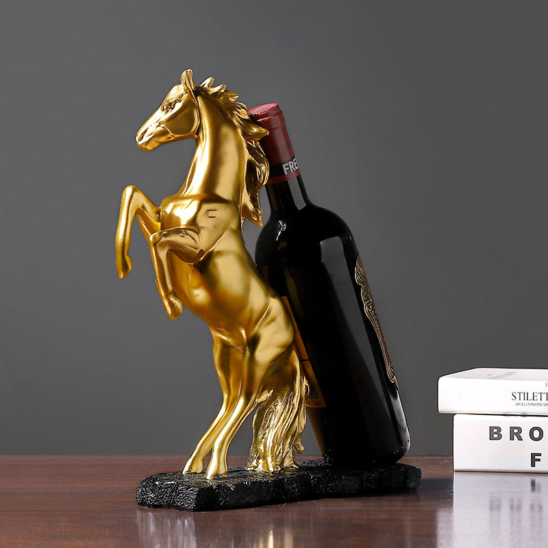 Golden Statue Resin Horse Sculpture