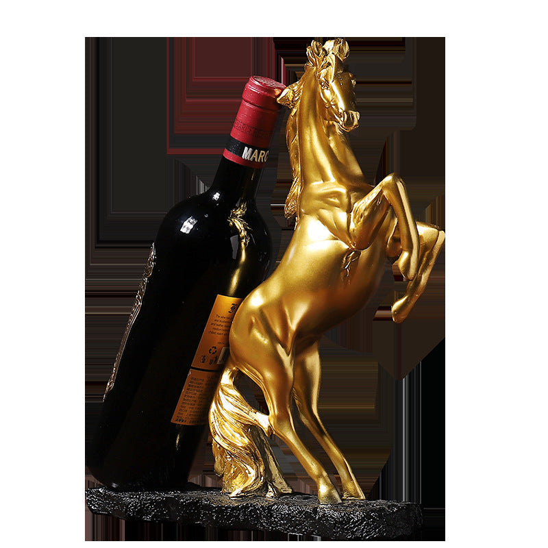 Golden Statue Resin Horse Sculpture