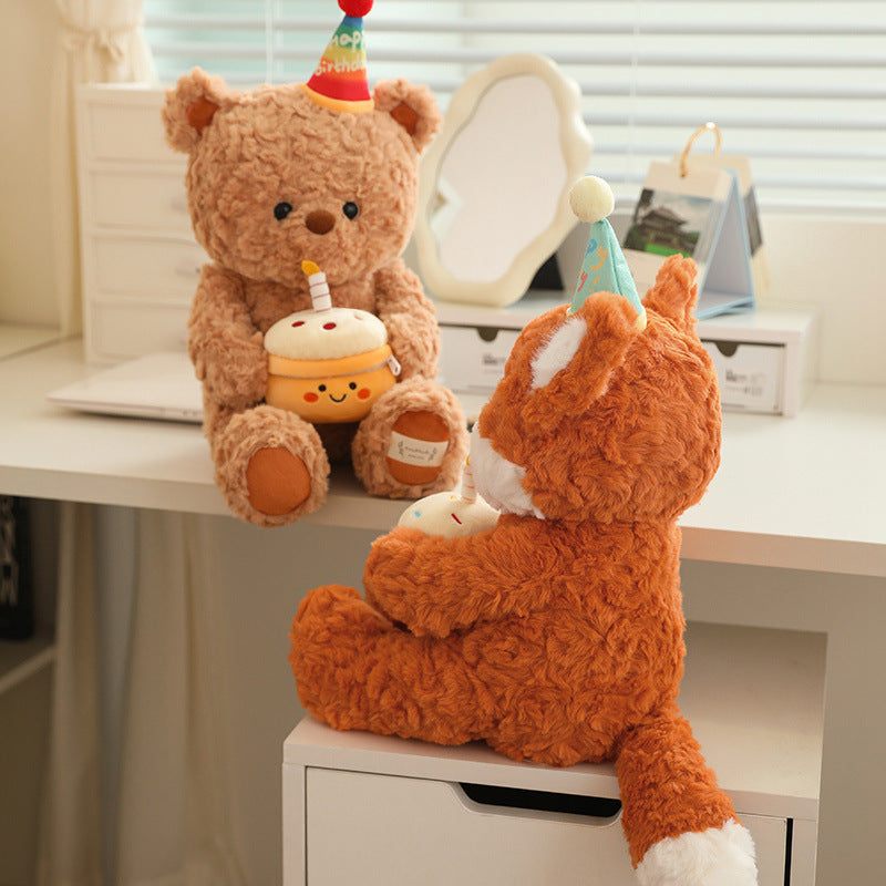 Cute Cake Teddy Bear Plush Toy